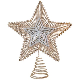 Foto 1 | Adorno Navideño Con Purpurina Para Árbol De Estrellas De Bel - Venta Internacional.