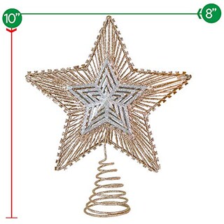 Foto 5 | Adorno Navideño Con Purpurina Para Árbol De Estrellas De Bel - Venta Internacional.
