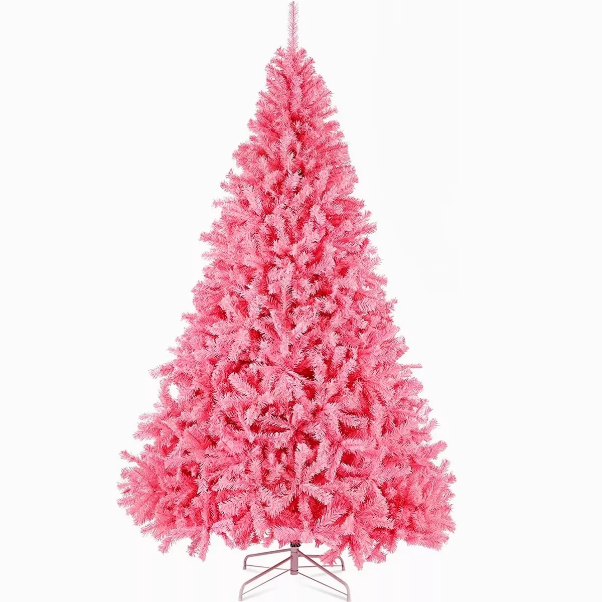 Árbol De Navidad Artificial Pino Rosa Ramas Frondosas 1.95m Rosa $2,209