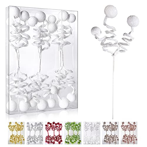 Foto 2 pulgar | Set De Decoración Para Árbol De Navidad, Bola De Lentejuelas Blancas Zhanyigy - Venta Internacional.