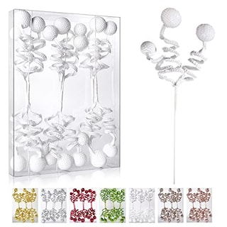 Foto 1 | Set De Decoración Para Árbol De Navidad, Bola De Lentejuelas Blancas Zhanyigy - Venta Internacional.
