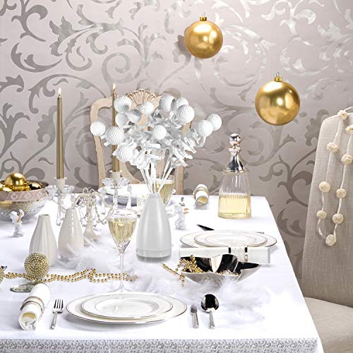 Foto 3 pulgar | Set De Decoración Para Árbol De Navidad, Bola De Lentejuelas Blancas Zhanyigy - Venta Internacional.