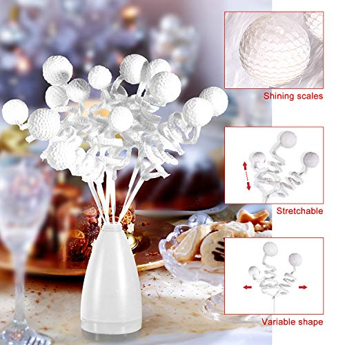 Foto 7 pulgar | Set De Decoración Para Árbol De Navidad, Bola De Lentejuelas Blancas Zhanyigy - Venta Internacional.