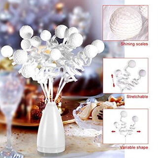 Foto 6 | Set De Decoración Para Árbol De Navidad, Bola De Lentejuelas Blancas Zhanyigy - Venta Internacional.