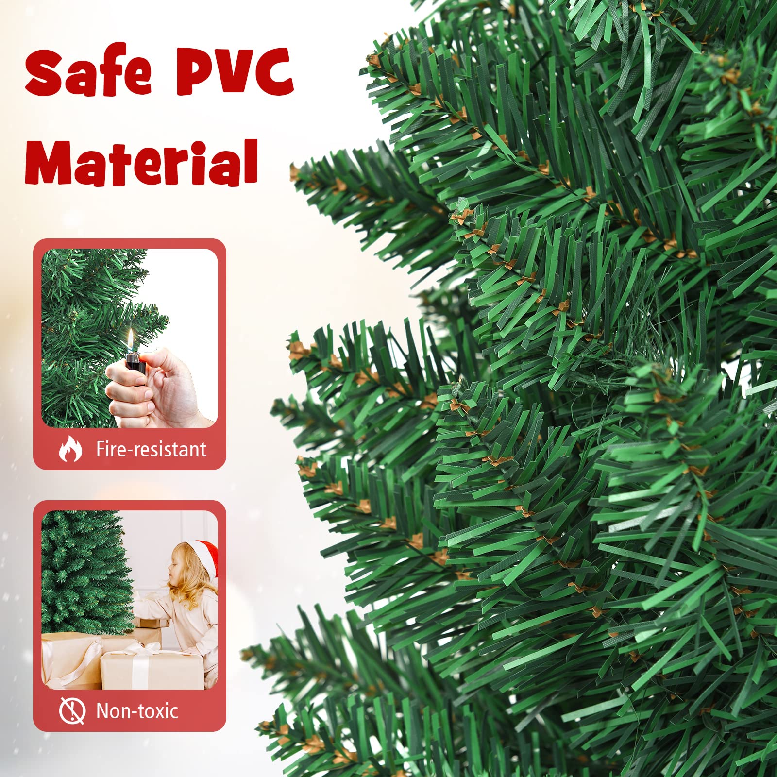 Foto 5 pulgar | Árbol de Navidad Goplus De 1.5 M Con 220 Puntas De Rama - Venta Internacional