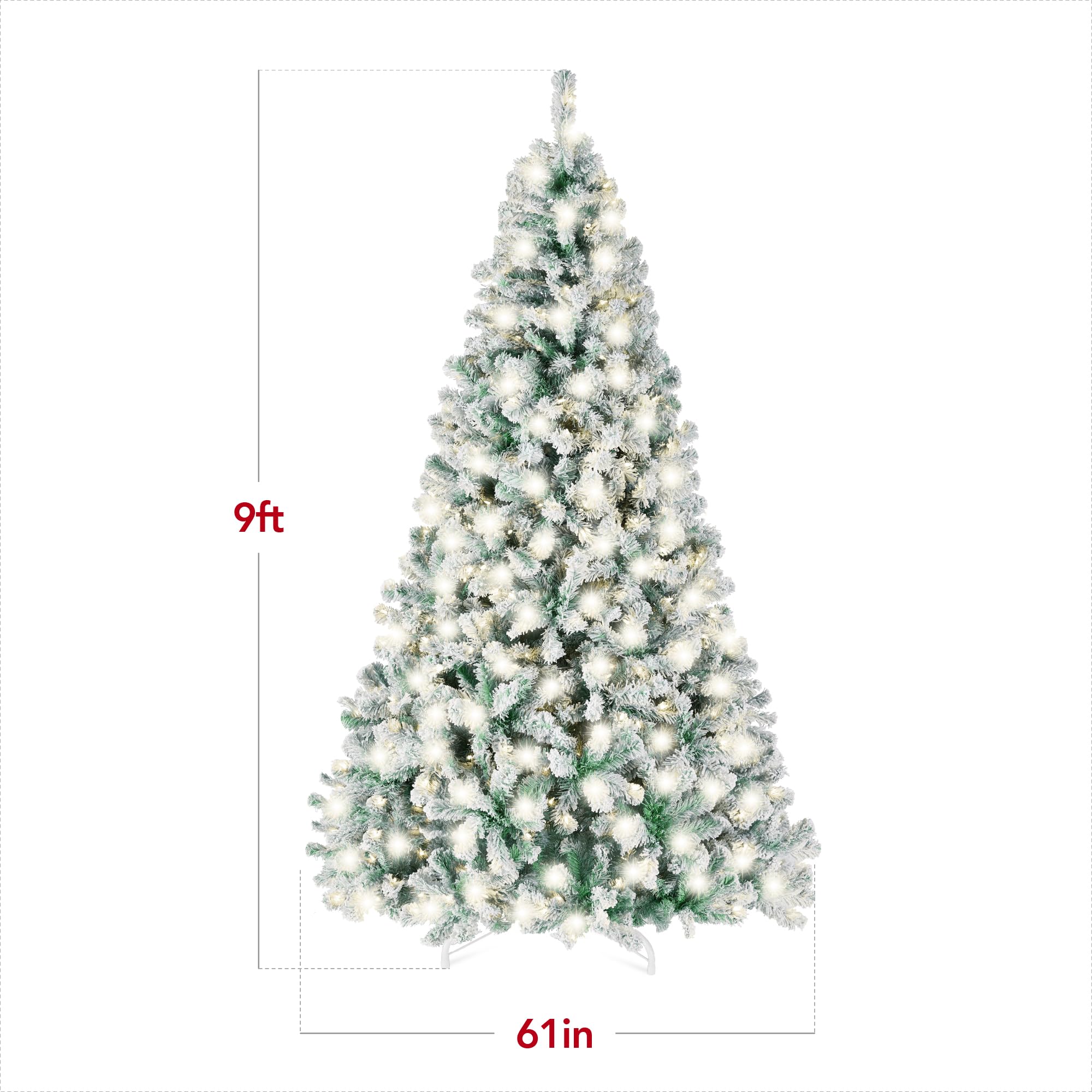 Foto 7 | Árbol De Navidad Best Choice Products Preiluminado De 9 Pies Con 900 Luces - Venta Internacional.