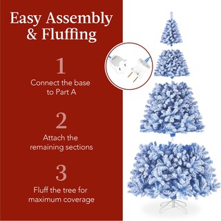 Foto 4 | Árbol De Navidad Best Choice Products, Azul Preiluminado, 9 Pies Con 900 Luces - Venta Internacional.