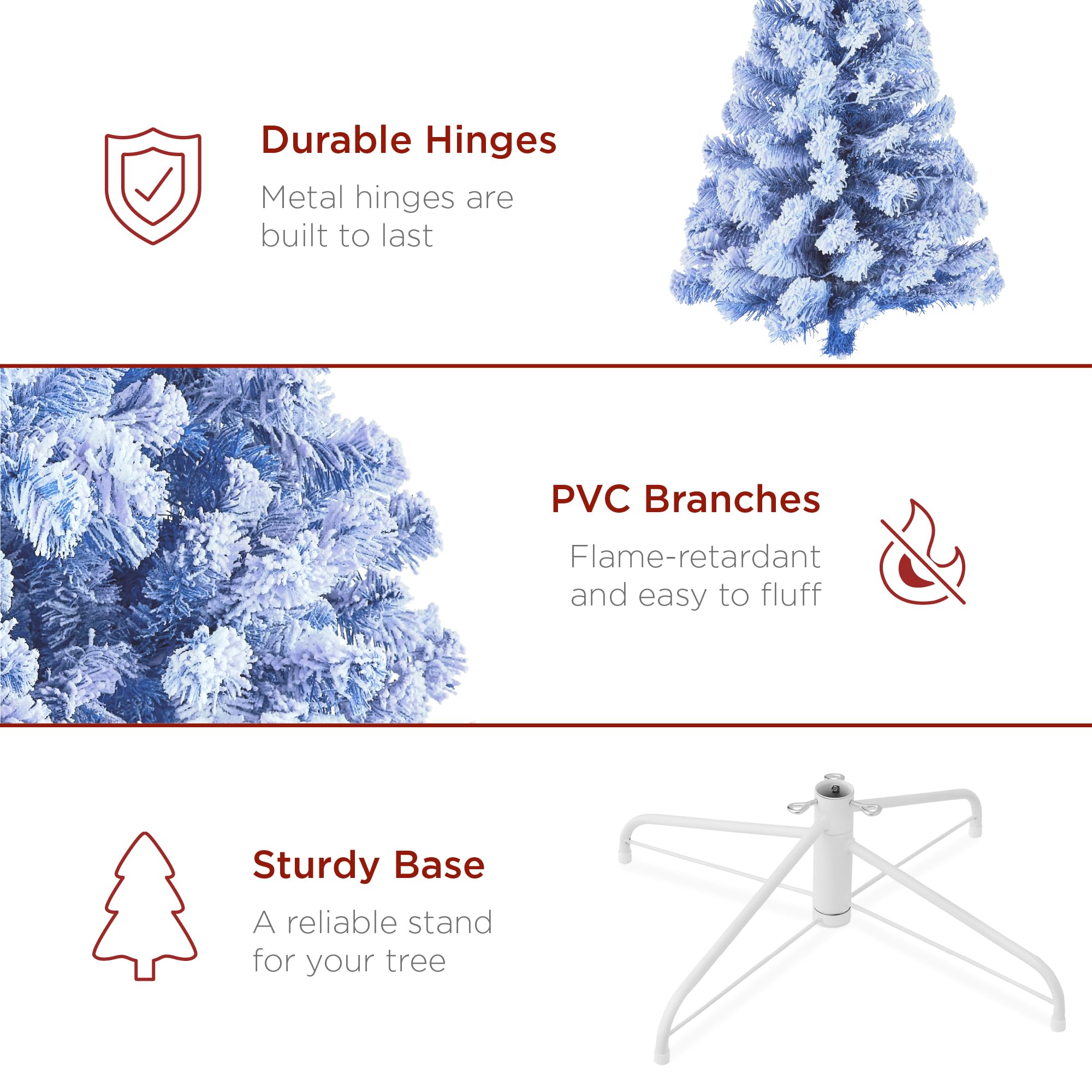 Foto 6 | Árbol De Navidad Best Choice Products, Azul Preiluminado, 9 Pies Con 900 Luces - Venta Internacional.