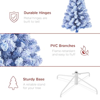 Foto 6 | Árbol De Navidad Best Choice Products, Azul Preiluminado, 9 Pies Con 900 Luces - Venta Internacional.
