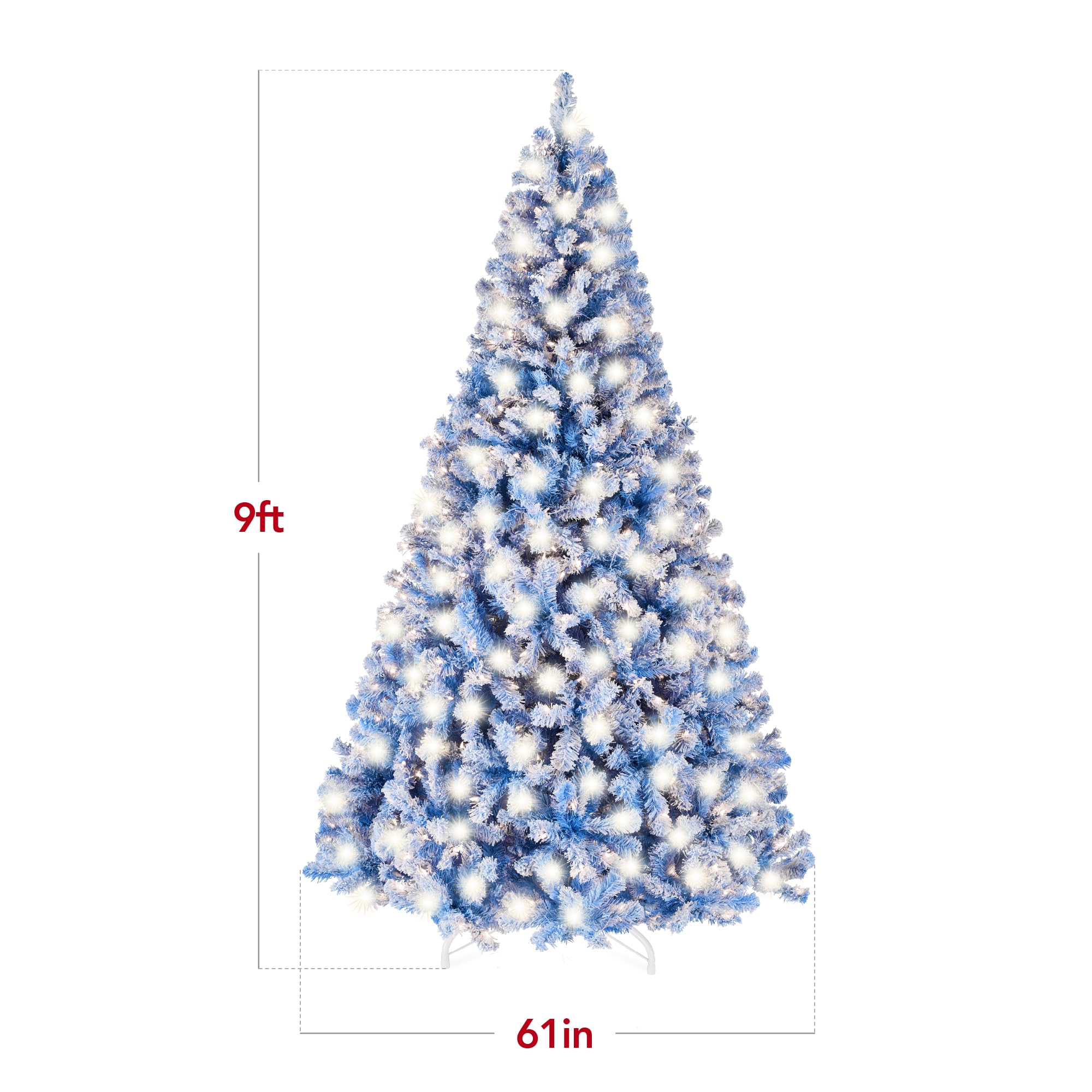 Foto 7 | Árbol De Navidad Best Choice Products, Azul Preiluminado, 9 Pies Con 900 Luces - Venta Internacional.