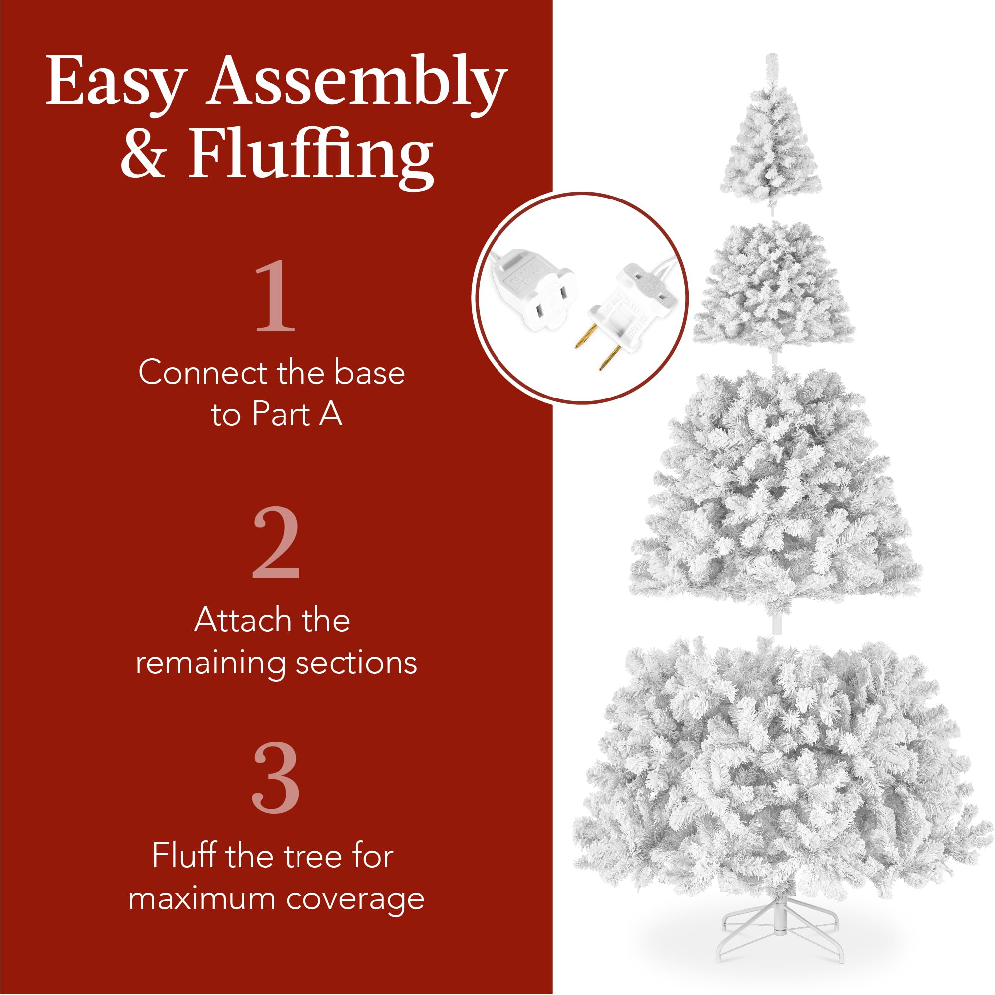 Foto 5 pulgar | Árbol De Navidad Best Choice Products Preiluminado De 9 Pies Con 900 Luces - Venta Internacional.