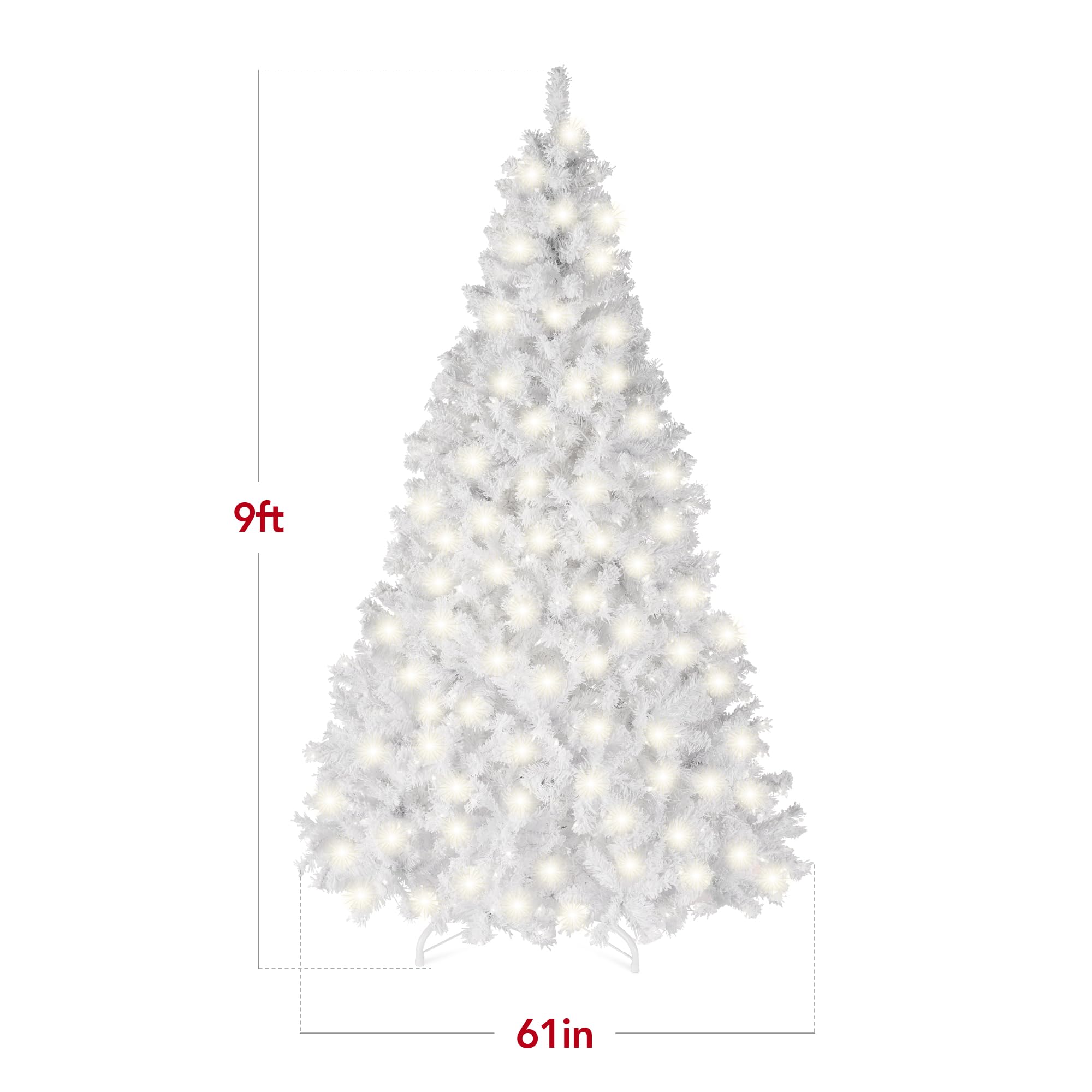 Foto 8 pulgar | Árbol De Navidad Best Choice Products Preiluminado De 9 Pies Con 900 Luces - Venta Internacional.
