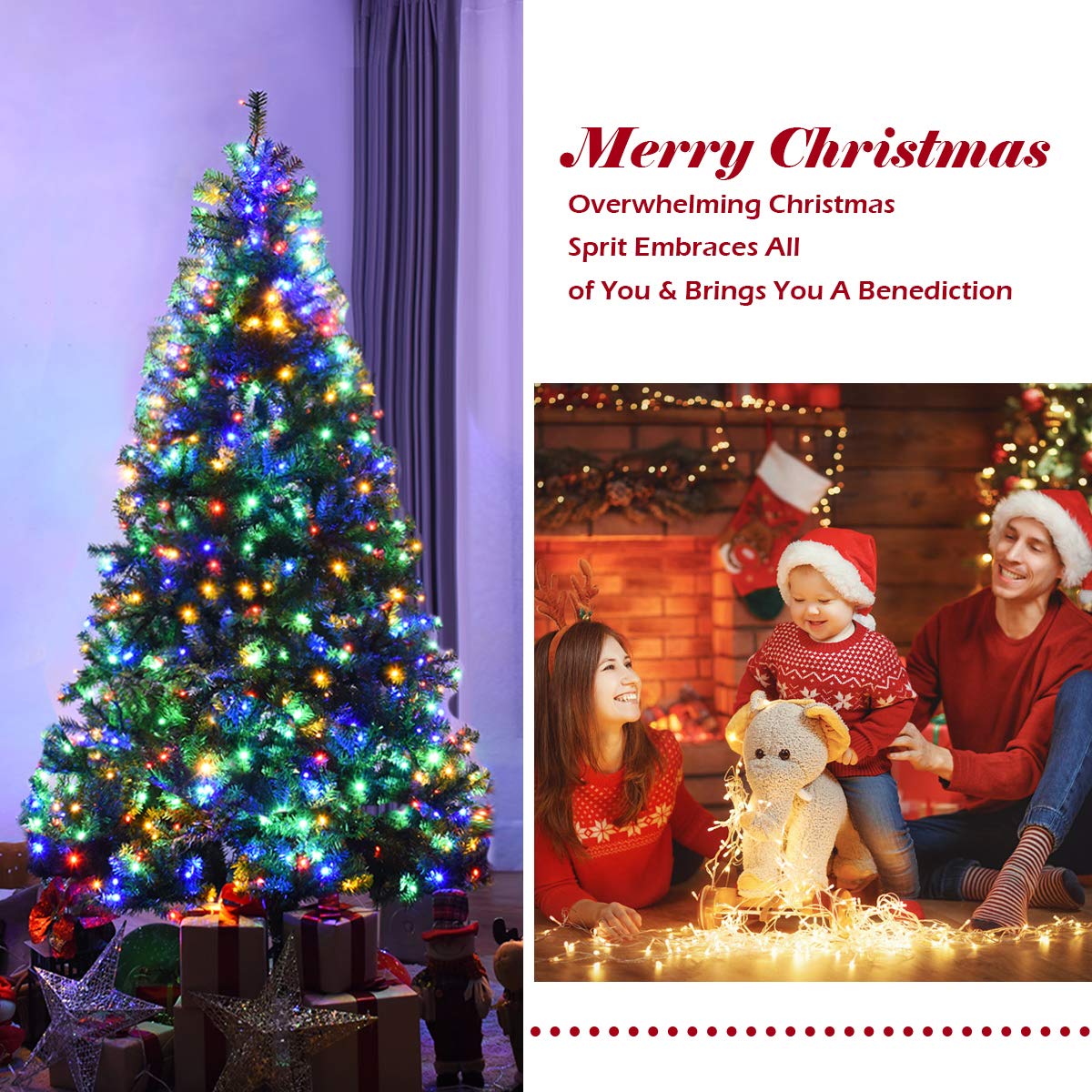 Foto 3 | Árbol de Navidad Goplus con Luces Led-Venta Internacional