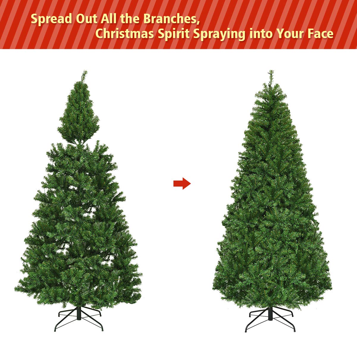 Foto 8 pulgar | Árbol de Navidad Goplus con Luces Led-Venta Internacional