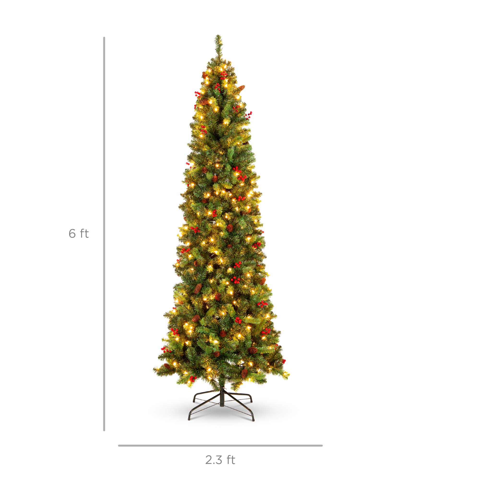 Foto 8 pulgar | Árbol De Navidad Best Choice Products, Abeto, 1,8 M, Con 250 Luces - Venta Internacional.