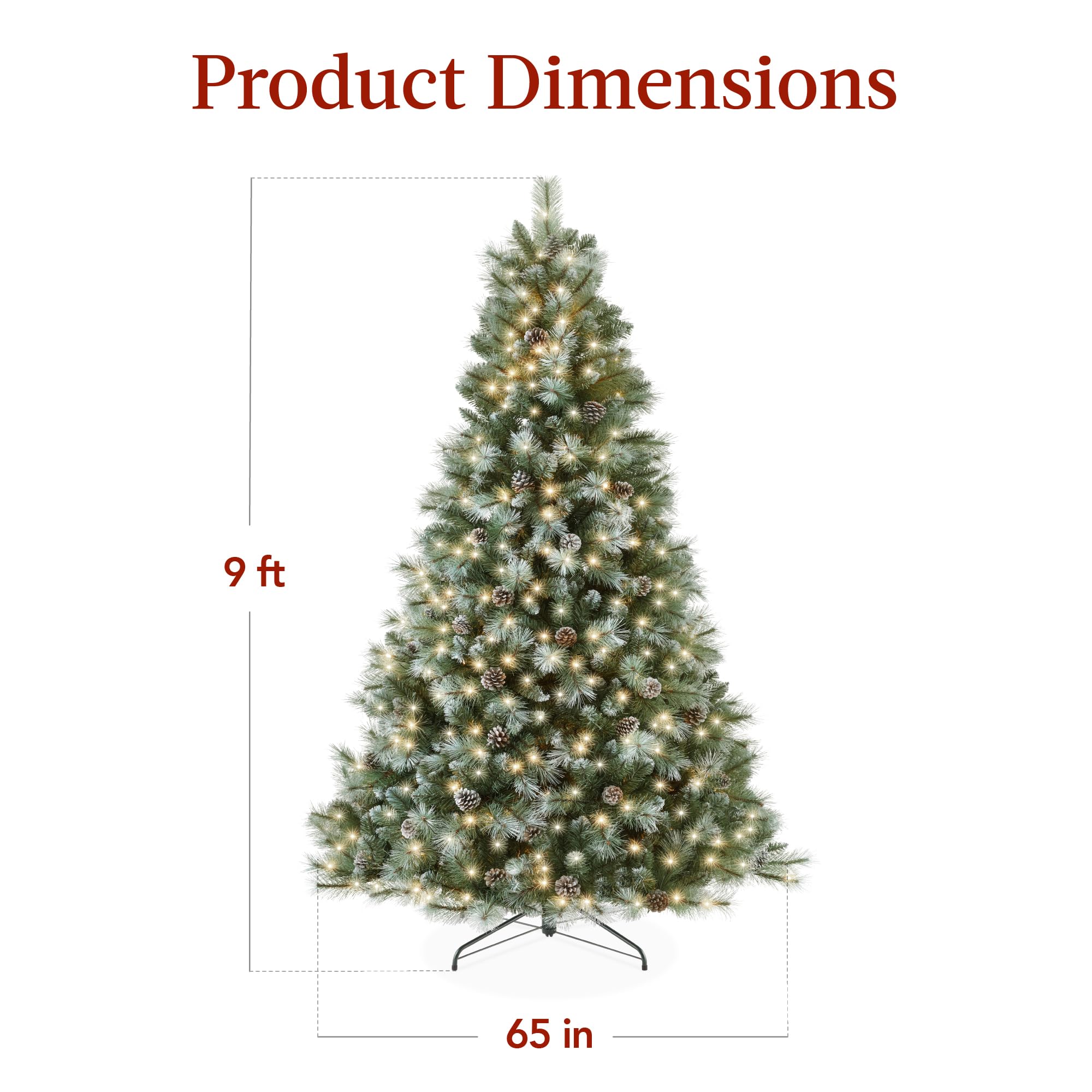 Foto 8 pulgar | Árbol de Navidad Best Choice Products Pino Escocés Preiluminado de 9 Pies - Venta Internacional