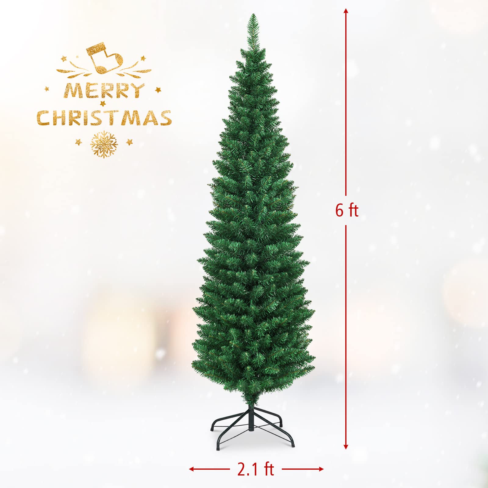Foto 4 pulgar | Árbol de Navidad Giantex de 1.8 m-Venta Internacional