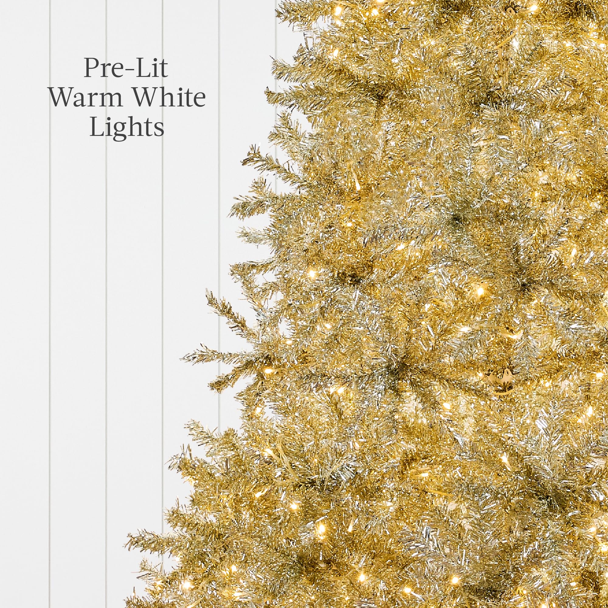 Foto 7 pulgar | Árbol de Navidad Best Choice Products Oropel Dorado Preiluminado de 9 Pies - Venta Internacional