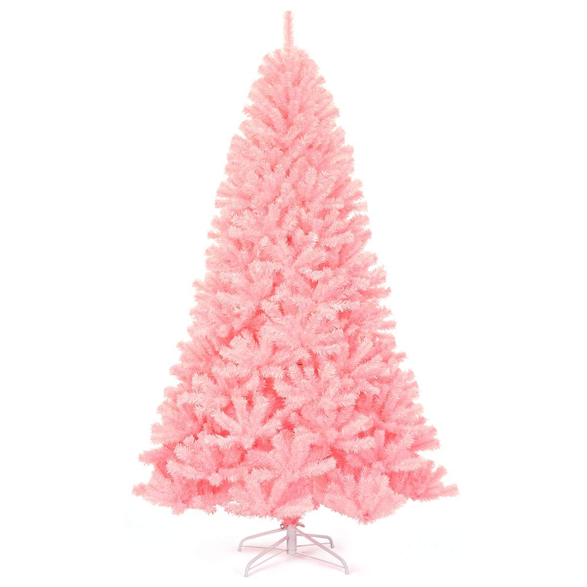 Árbol De Navidad Goplus Artificial Rosa Sin Iluminación De 2,3 M Con Soporte - Venta Internacional. $3,551