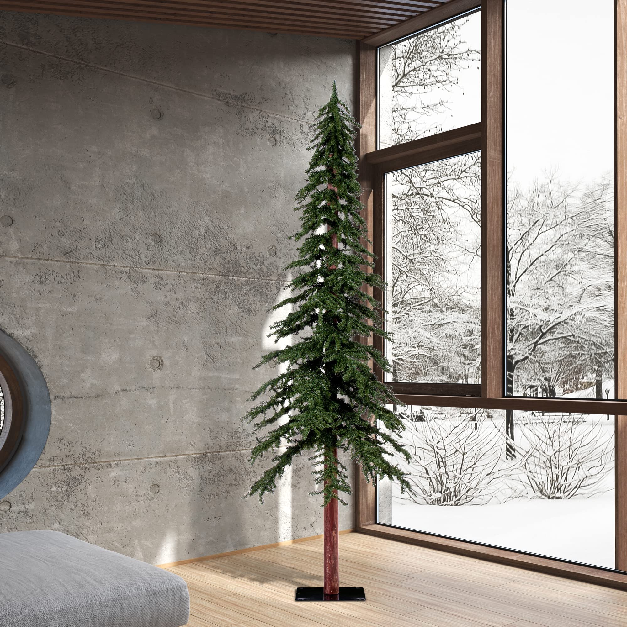 Foto 5 pulgar | Árbol De Navidad Vickerman Natural Alpine De 8 Pies Con 1221 Puntas De Pvc - Venta Internacional.