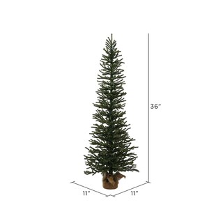 Foto 2 | Árbol De Navidad Vickerman Mini Pine De 90 Cm Con Base De Arpillera - Venta Internacional.