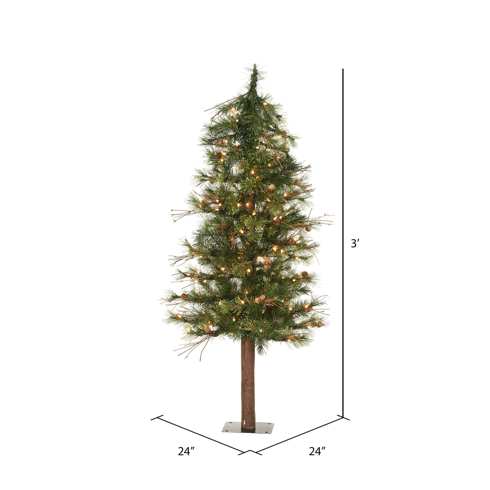 Foto 3 pulgar | Árbol De Navidad Vickerman Mixed Country Alpine De 90 Cm Con Luces - Venta Internacional.