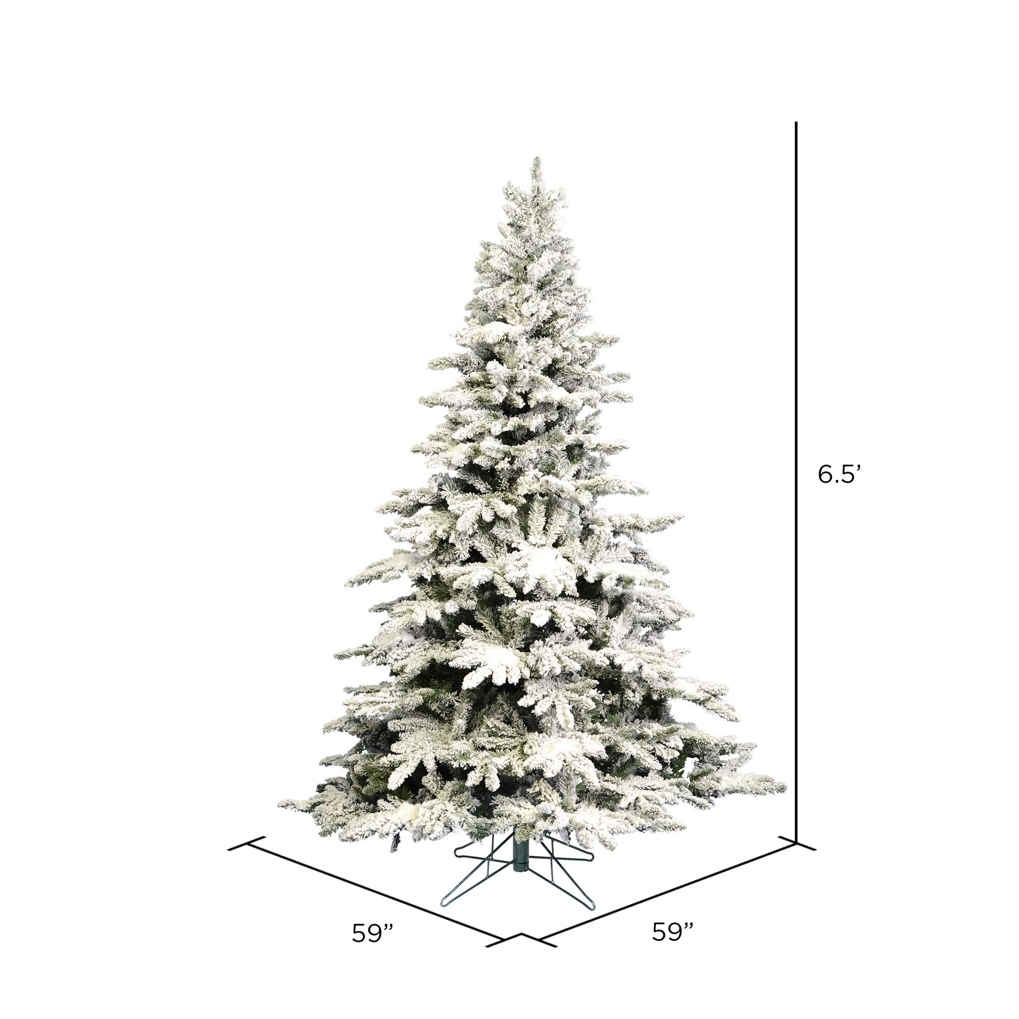 Foto 4 pulgar | Árbol De Navidad Vickerman Flocado En Abeto De Utica, 6.5 Pies, Sin Iluminación - Venta Internacional.