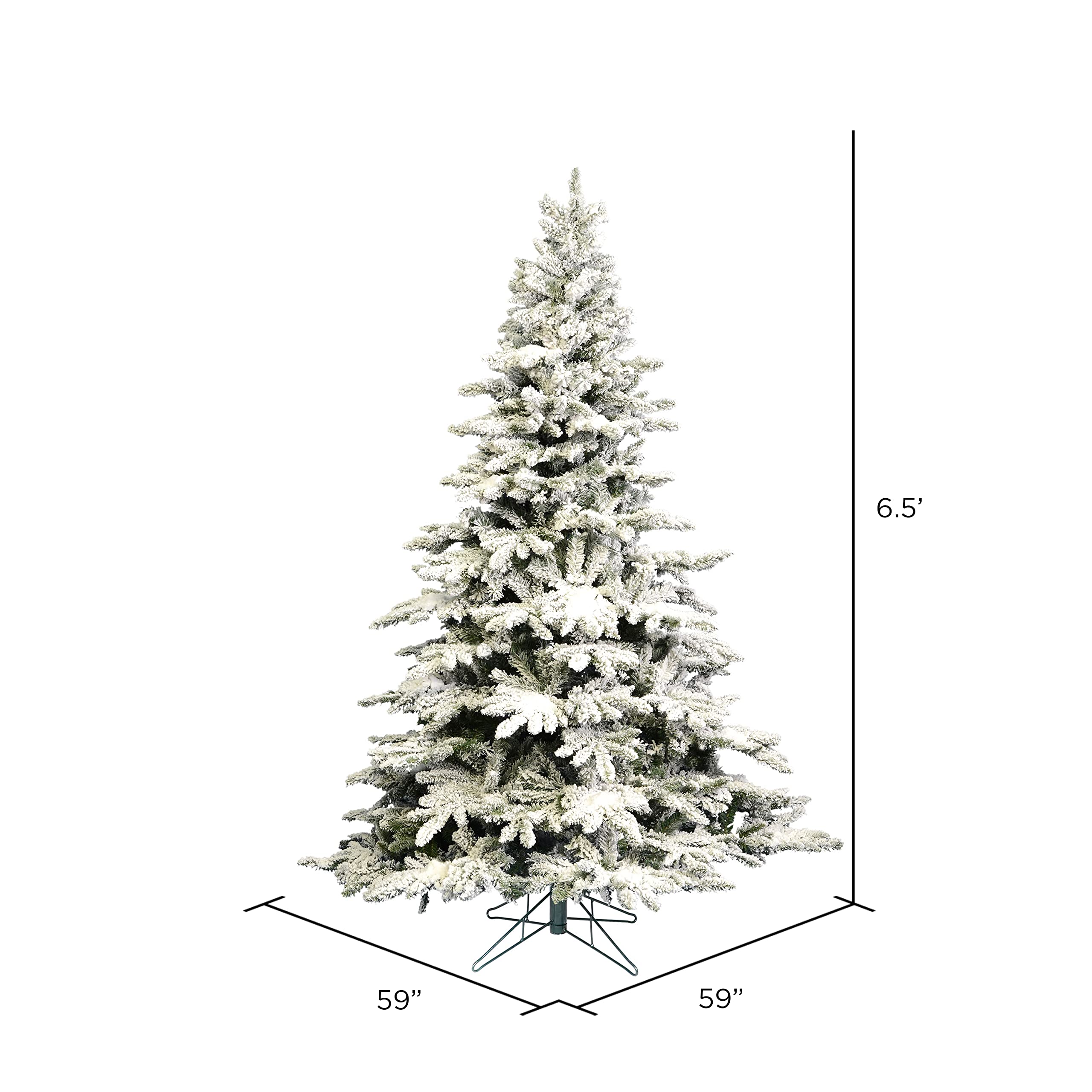 Foto 5 pulgar | Árbol De Navidad Vickerman Flocado En Abeto De Utica, 6.5 Pies, Sin Iluminación - Venta Internacional.
