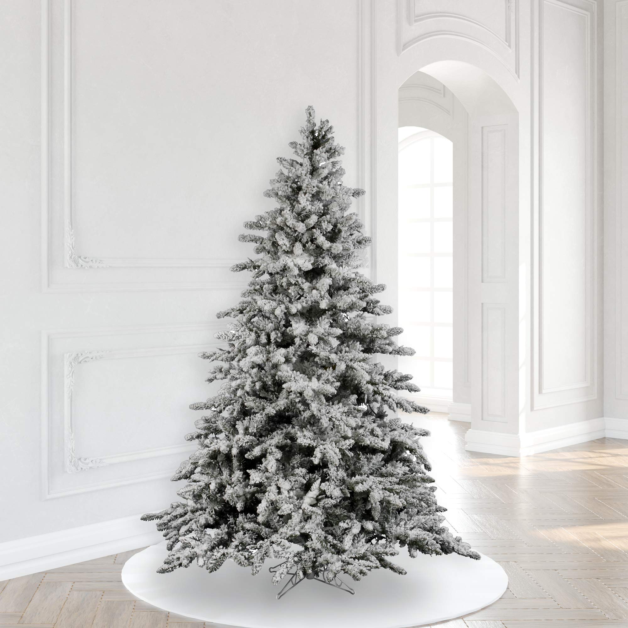Foto 7 | Árbol De Navidad Vickerman Flocado En Abeto De Utica, 6.5 Pies, Sin Iluminación - Venta Internacional.