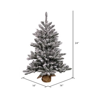 Foto 2 | Árbol De Navidad Vickerman 24 Flocado, Pino Anoka, Sin Iluminación, 60 Cm - Venta Internacional.