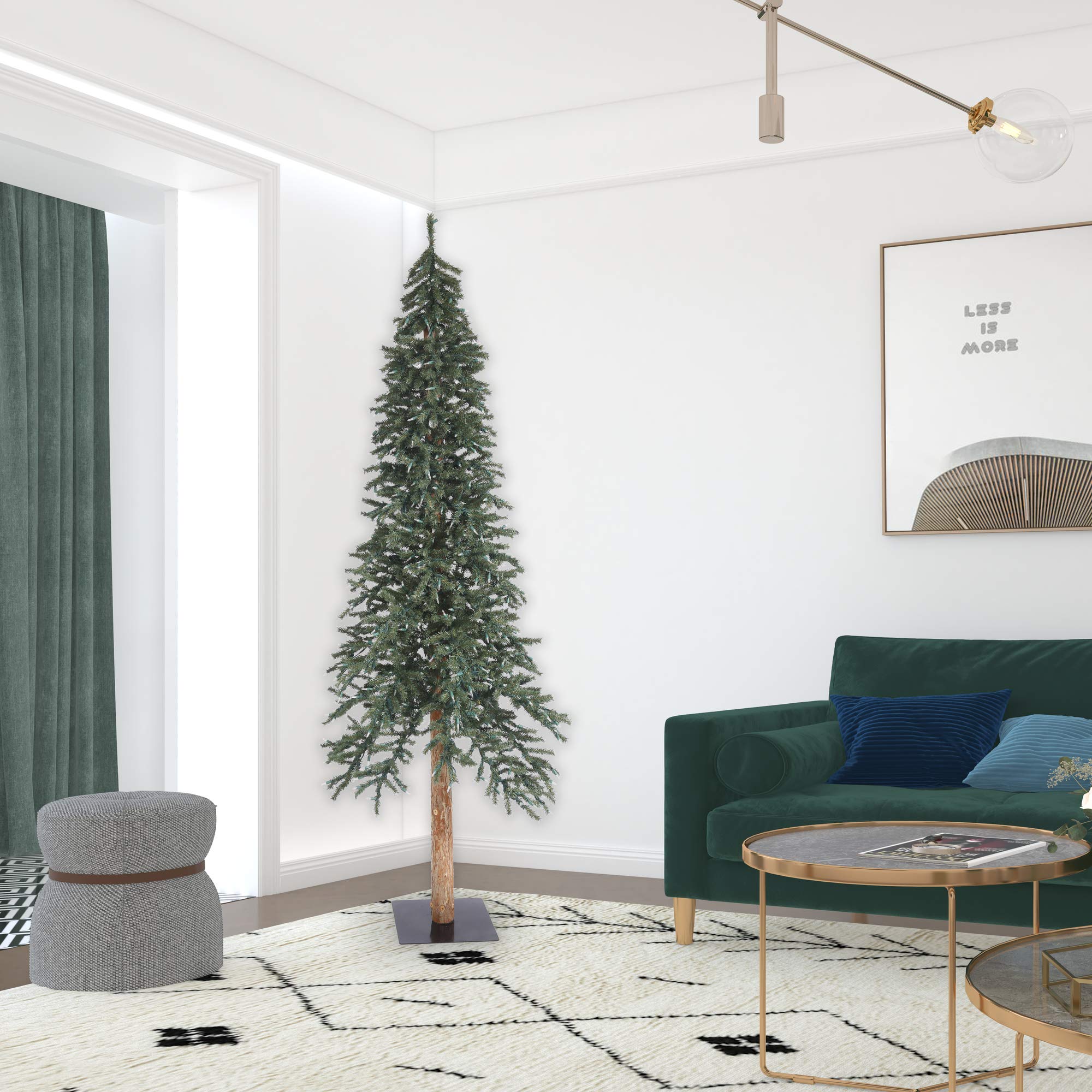 Foto 4 pulgar | Árbol De Navidad Vickerman Alpine Natural Bark 2.4 M Sin Iluminación - Venta Internacional.