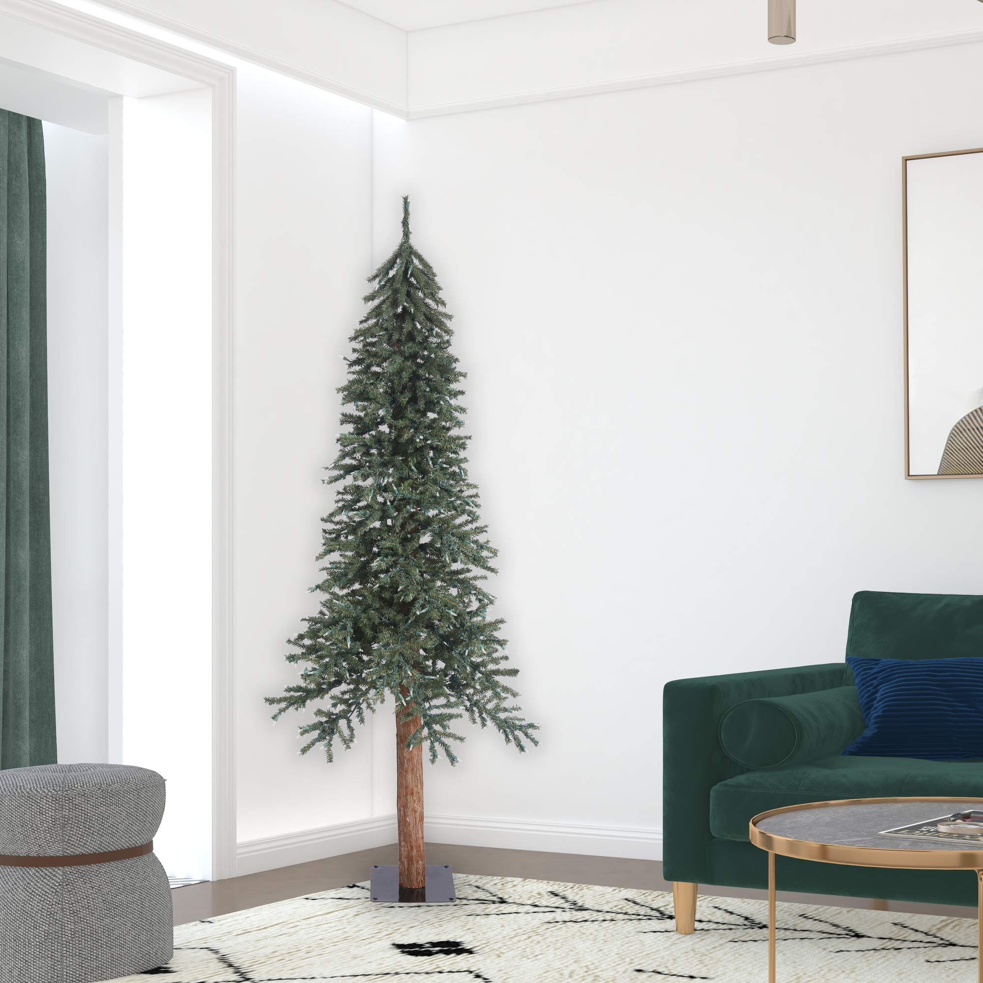 Foto 5 pulgar | Árbol De Navidad Vickerman Alpine Natural Bark, 2,1 M, Sin Iluminación - Venta Internacional.