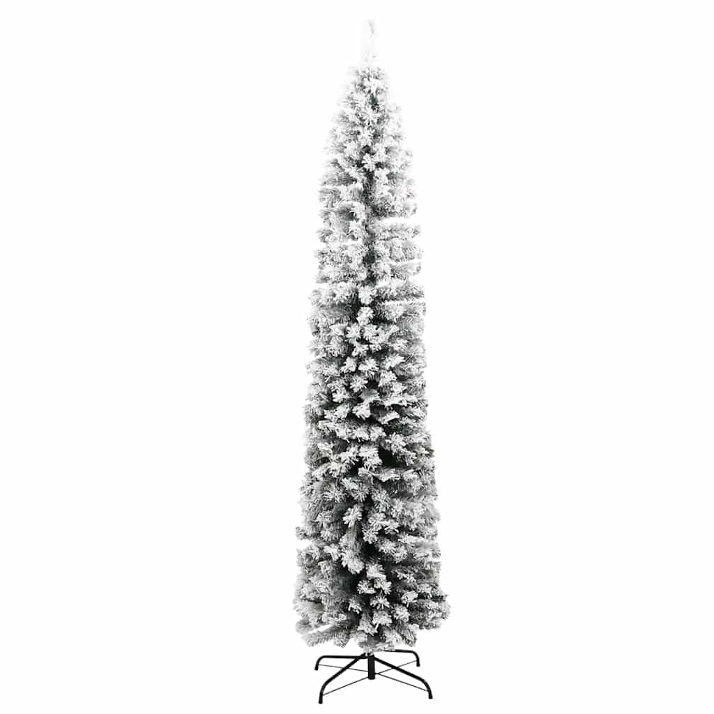 Foto 3 pulgar | Árbol De Navidad Vidaxl Slim De 2,1 M Con Pvc Flocado De Color Verde Nieve - Venta Internacional.