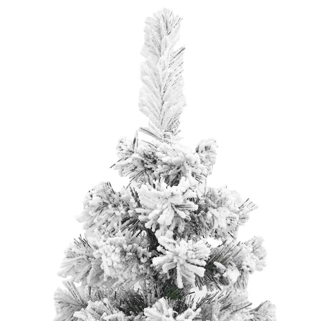 Foto 4 pulgar | Árbol De Navidad Vidaxl Slim De 2,1 M Con Pvc Flocado De Color Verde Nieve - Venta Internacional.