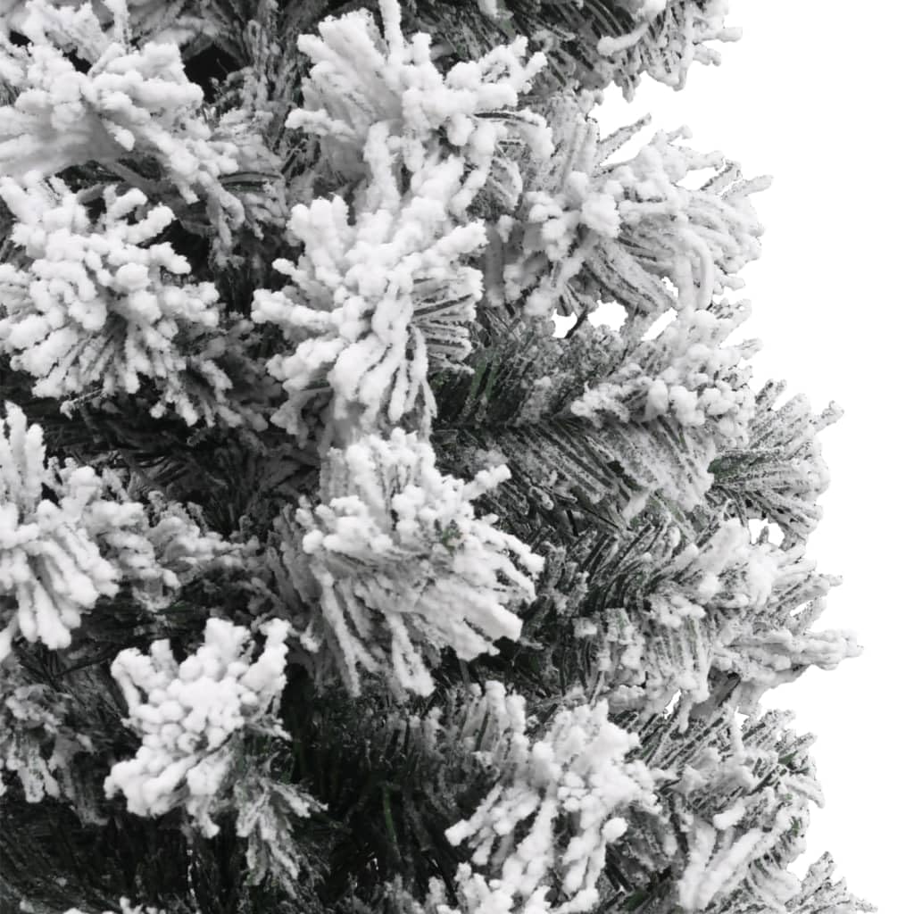 Foto 5 pulgar | Árbol De Navidad Vidaxl Slim De 2,1 M Con Pvc Flocado De Color Verde Nieve - Venta Internacional.