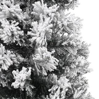 Foto 4 | Árbol De Navidad Vidaxl Slim De 2,1 M Con Pvc Flocado De Color Verde Nieve - Venta Internacional.