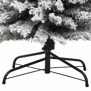 Foto 5 | Árbol De Navidad Vidaxl Slim De 2,1 M Con Pvc Flocado De Color Verde Nieve - Venta Internacional.