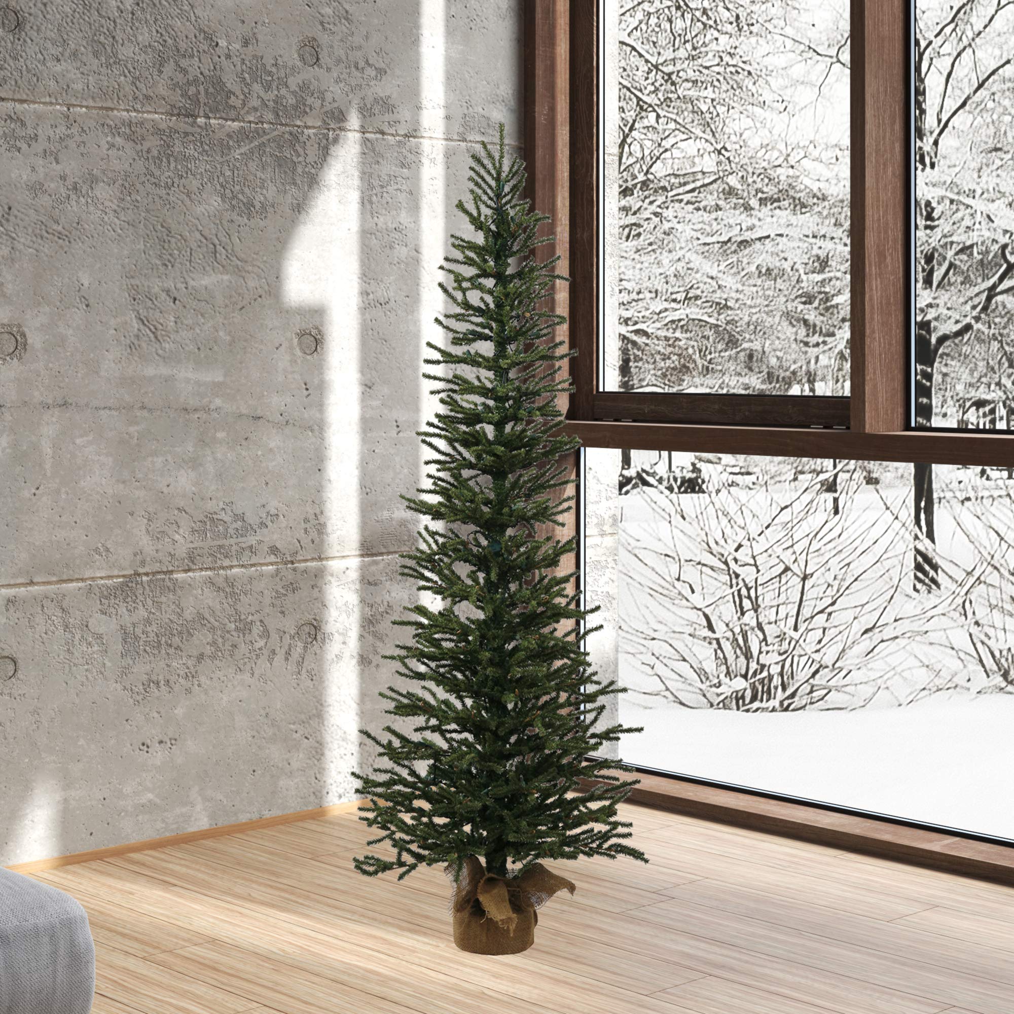Foto 4 pulgar | Árbol De Navidad Vickerman Mini Pine De 1,5 M Con Base De Arpillera - Venta Internacional.