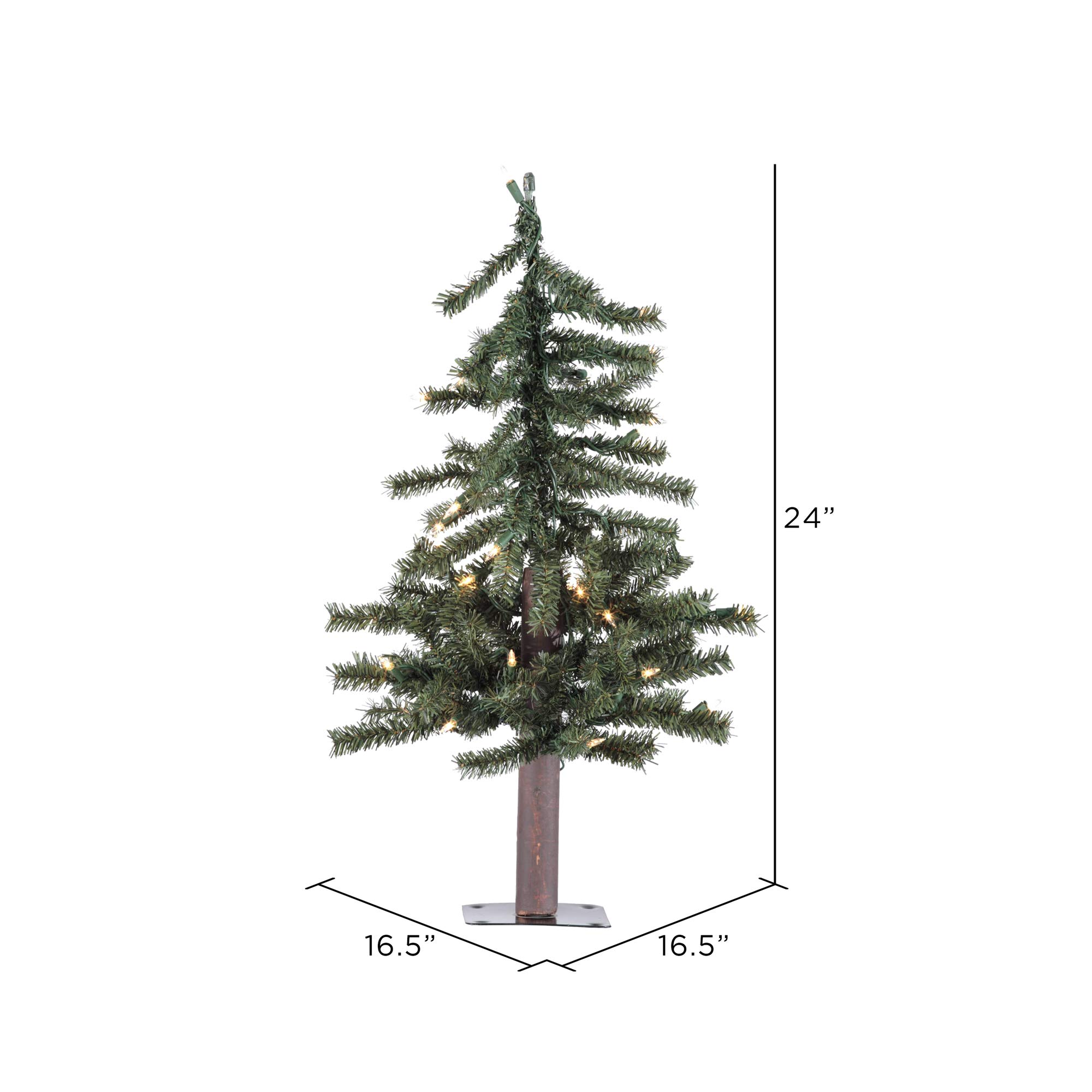 Foto 3 pulgar | Árbol De Navidad Vickerman De 60 Cm, Alpino Natural, Con Luces - Venta Internacional.