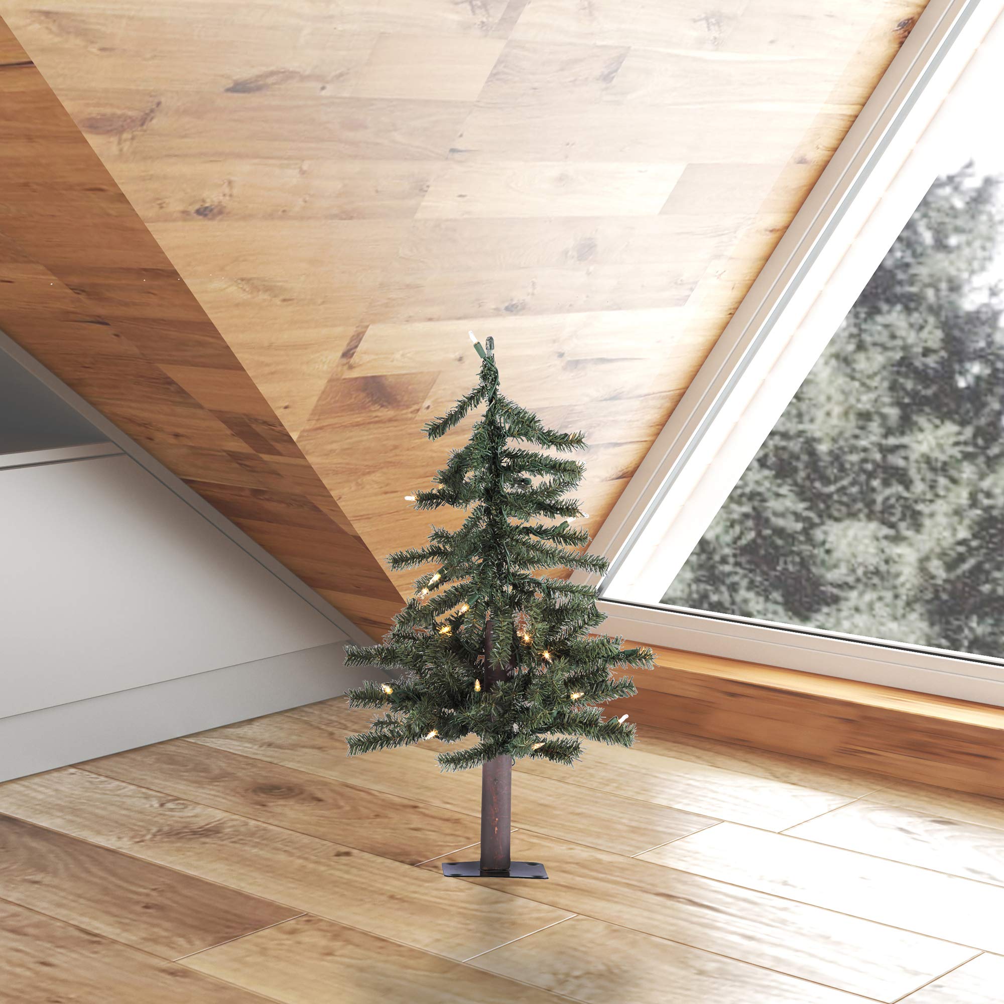 Foto 5 pulgar | Árbol De Navidad Vickerman De 60 Cm, Alpino Natural, Con Luces - Venta Internacional.