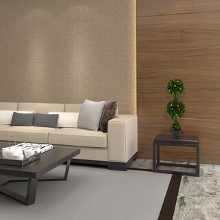 Foto 4 | Árbol De Cedro Artificial Preiluminado Con Forma De Topiario De Doble Bola, 90 Cm - Venta Internacional.