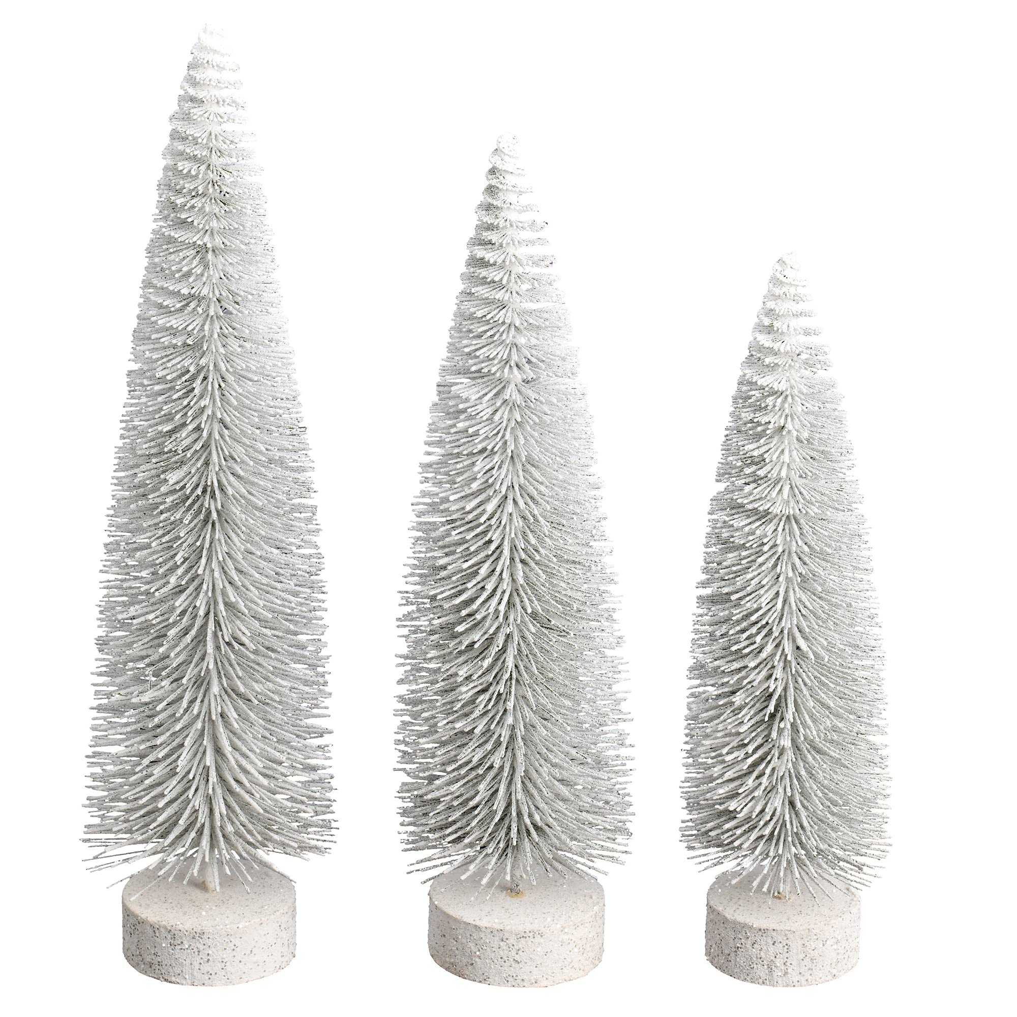 Árbol De Navidad Vickerman De Pino Ovalado Blanco, Juego De 3 Unidades, 30-35-40 Cm - Venta Internacional. $890
