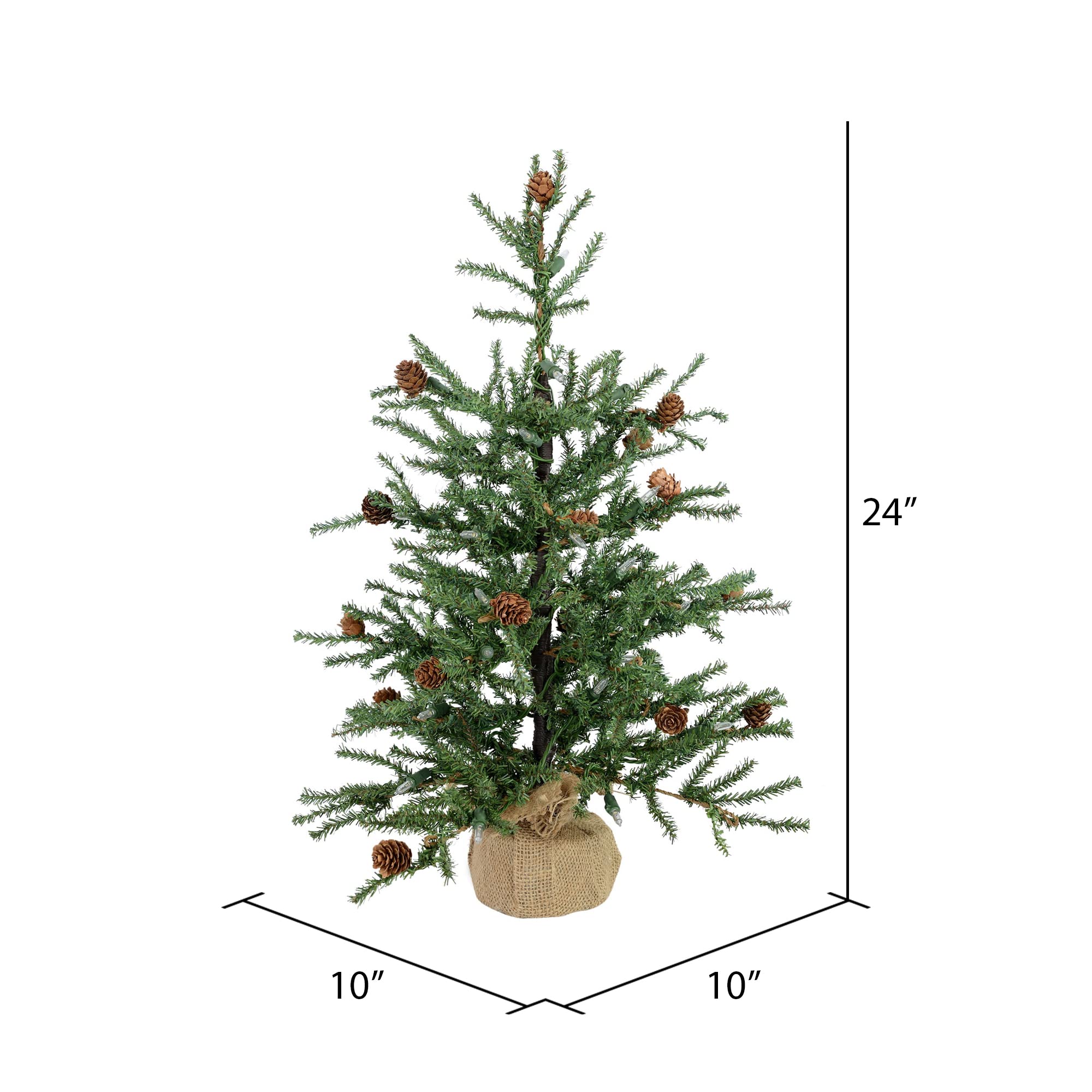 Foto 5 pulgar | Árbol De Navidad Vickerman De Pino Caramelo De 60 Cm Con 480 Puntas De Pvc - Venta Internacional.