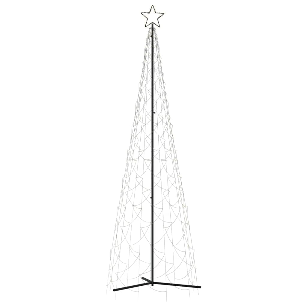 Árbol En Forma De Cono De Navidad Vidaxl, Blanco Cálido, 500 Led, 1 M X 3 M - Venta Internacional.
