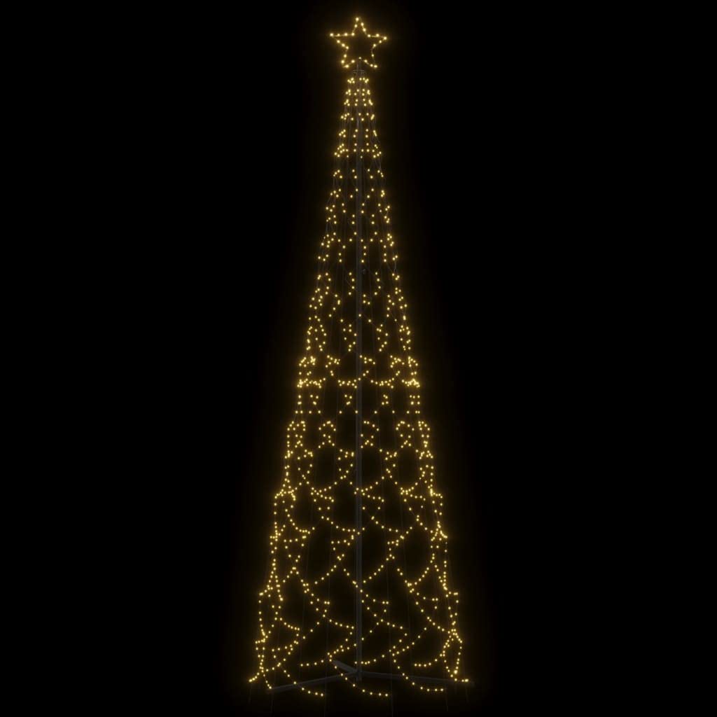 Foto 5 pulgar | Árbol En Forma De Cono De Navidad Vidaxl, Blanco Cálido, 500 Led, 1 M X 3 M - Venta Internacional.