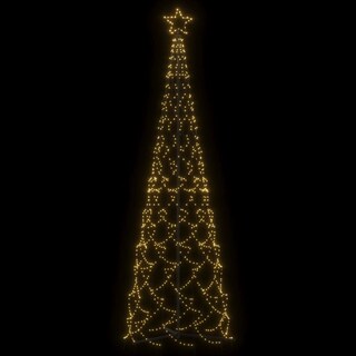 Foto 4 | Árbol En Forma De Cono De Navidad Vidaxl, Blanco Cálido, 500 Led, 1 M X 3 M - Venta Internacional.