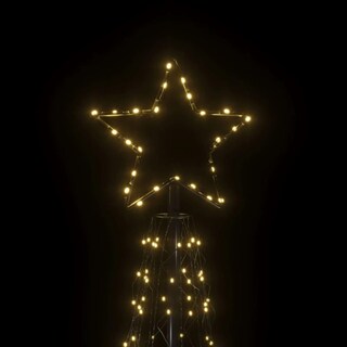 Foto 5 | Árbol En Forma De Cono De Navidad Vidaxl, Blanco Cálido, 500 Led, 1 M X 3 M - Venta Internacional.