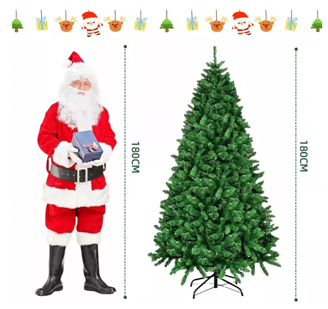Foto 3 pulgar | Majestuoso Árbol De Navidad Artificial Xtellar De 1.8 M Con 800 Ramas Verdes Detalladas
