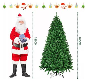 Foto 2 | Majestuoso Árbol De Navidad Artificial Xtellar De 1.8 M Con 800 Ramas Verdes Detalladas