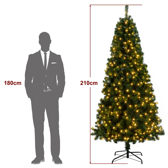 Foto 4 pulgar | Árbol De Navidad Xtellar Ecológico De 2.1m Con 1100 Ramas Y Luces Led Integradas